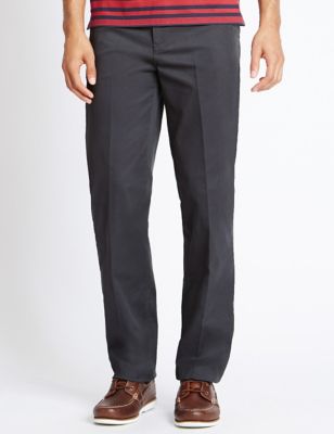 Big & Tall Straight Cotton Rich Trousers